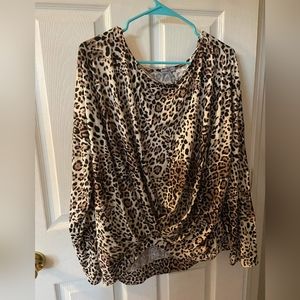 White birch, size 2X, leopard print